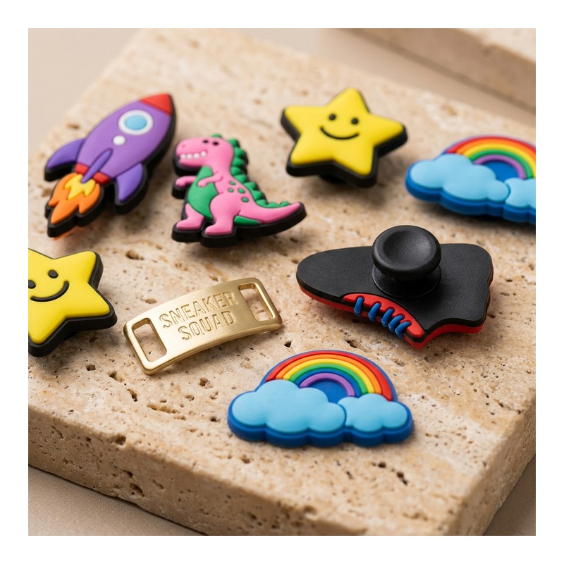 In-mold shoe charm style reference NK-CHM-01