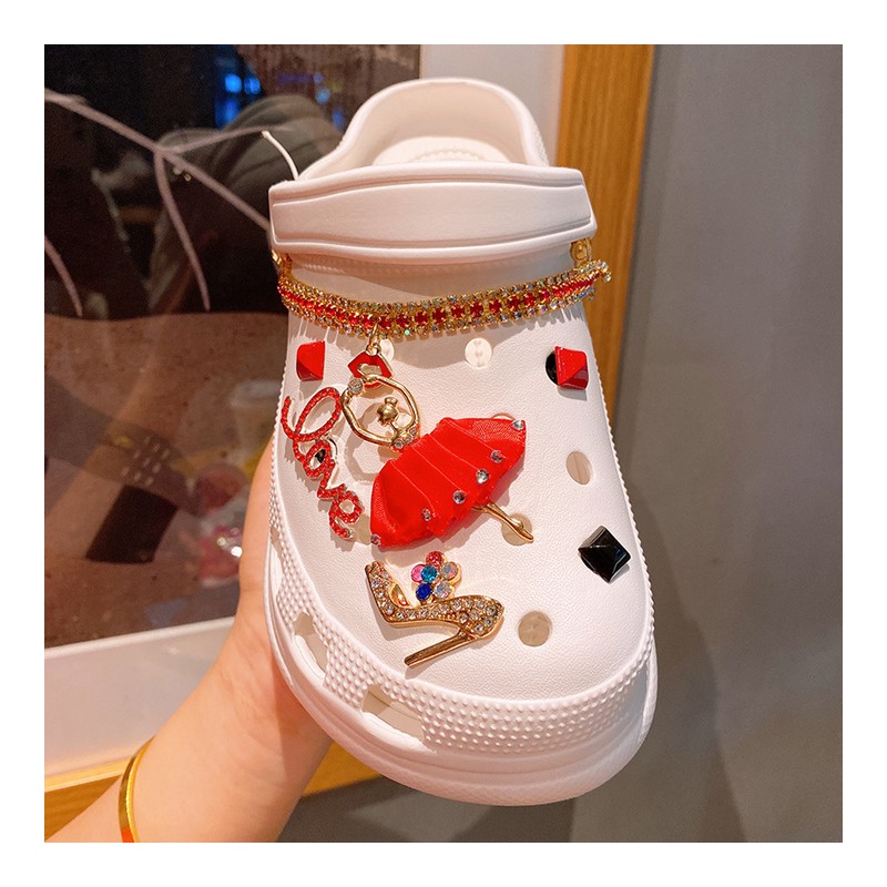 Decorative footwear charm and attachment concepts