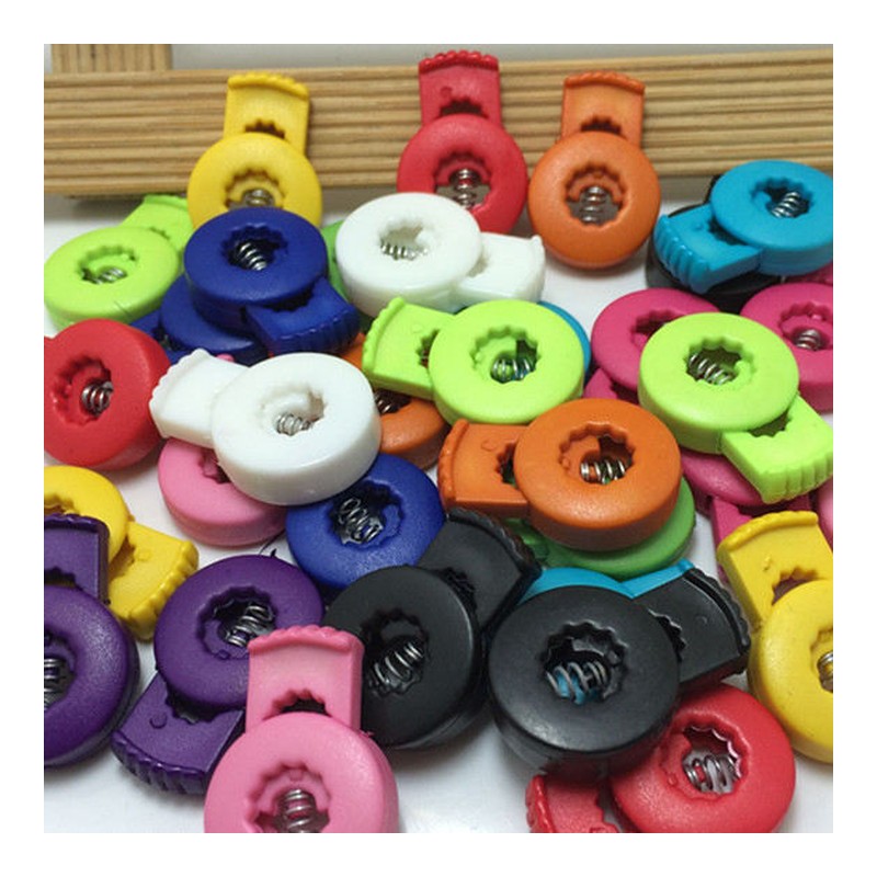 Cylinder Heavy-Duty Single Hole Cord Stopper footwear trim style