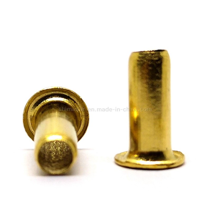 Tubular Hollow Brass Rivets for Speed Hooks footwear trim style
