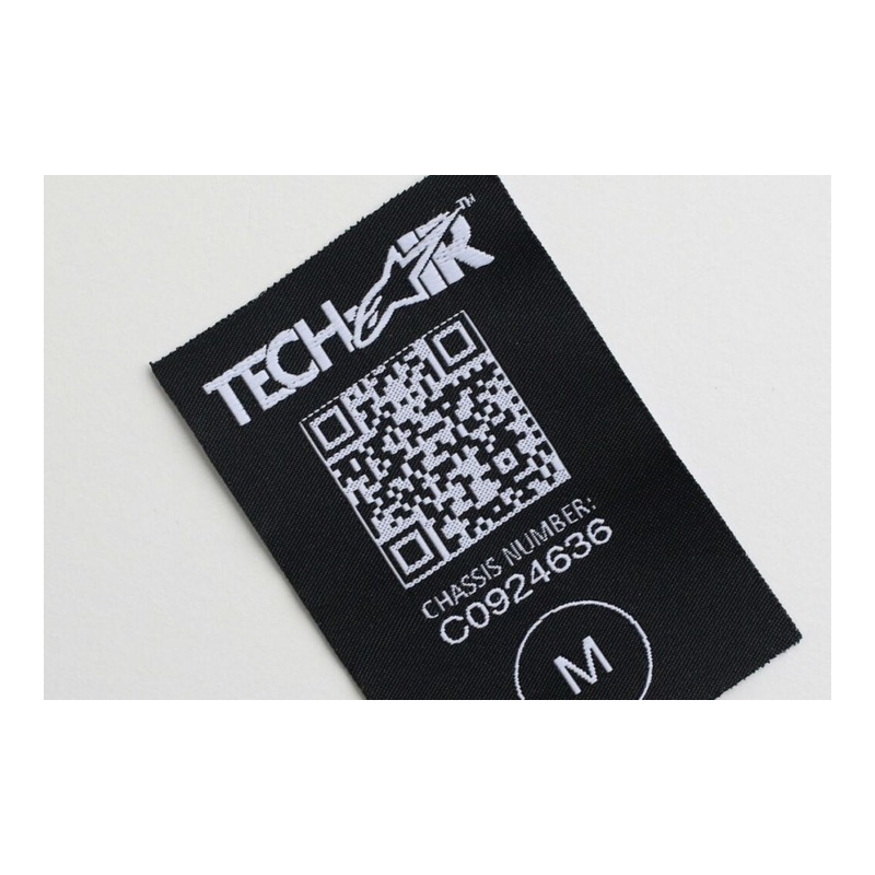 High-Definition QR Code / Barcode Woven Tag footwear trim style