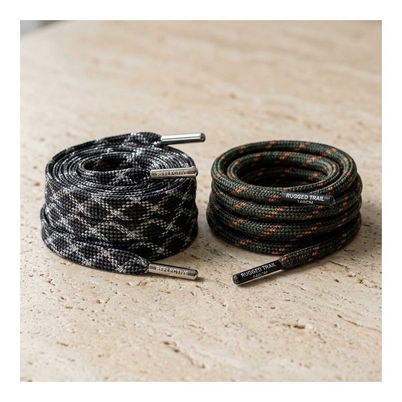 Reflective flat shoelace style reference NK-LACE-01