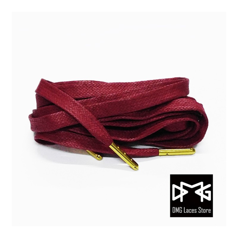 Burgundy Wine Waxed Flat Luxury Laces footwear trim style