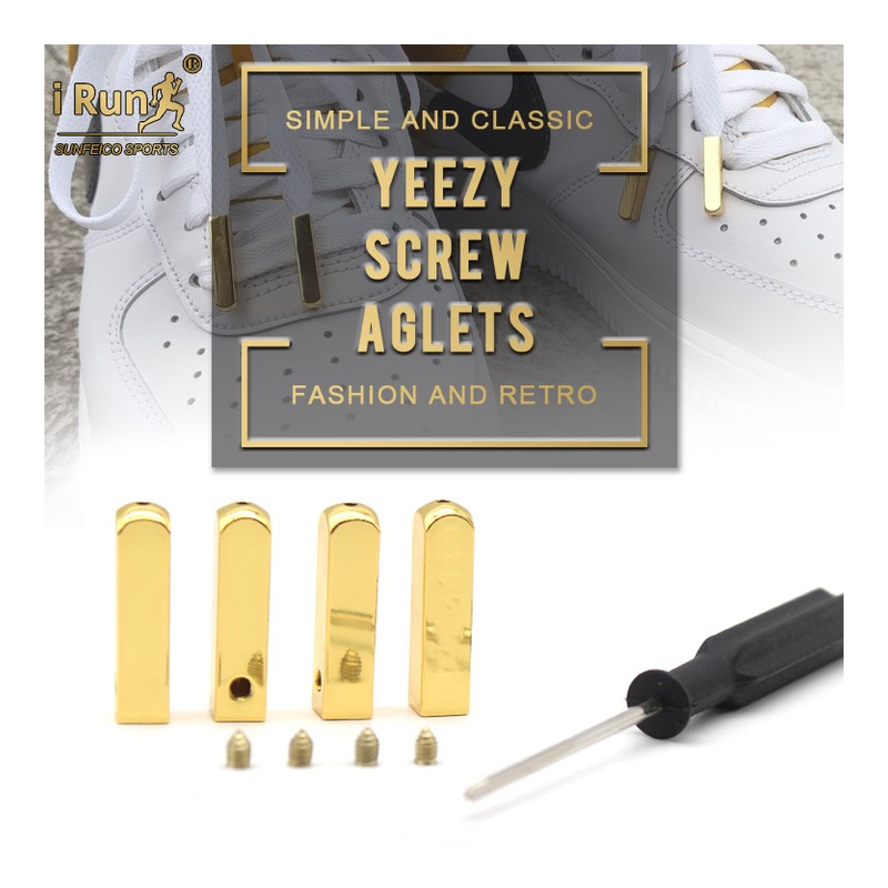 Matte Champagne Gold Bullet Shoelace Aglets footwear trim style
