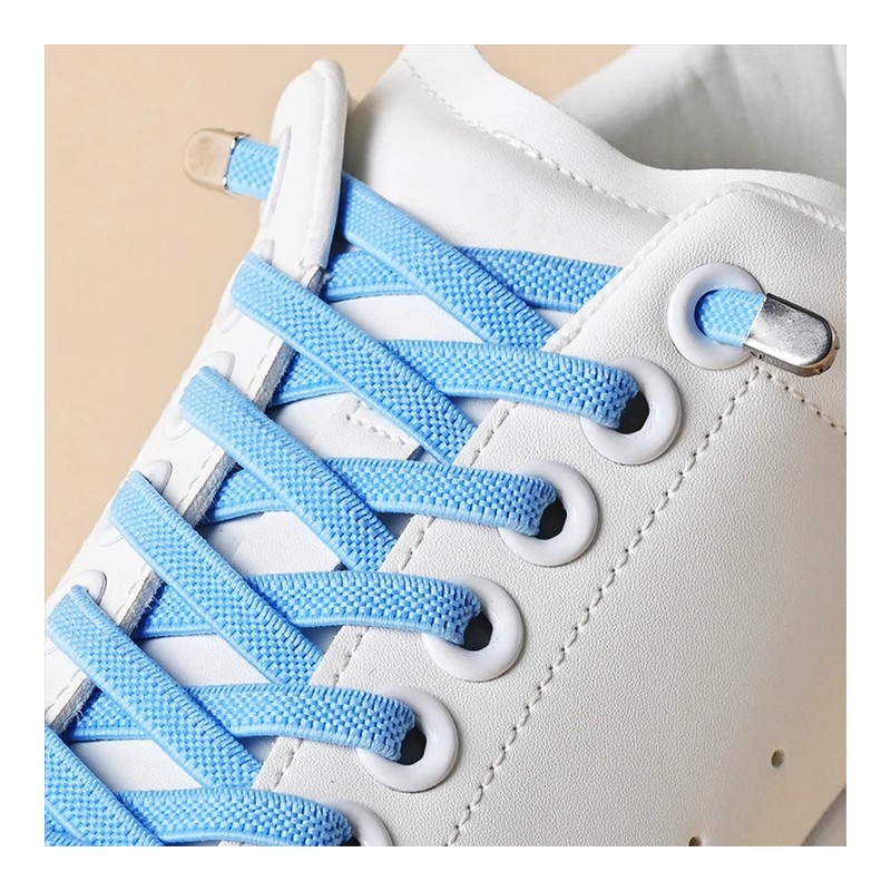 Kids Anti-Trip Flat Elastic Stretch Shoelaces footwear trim style