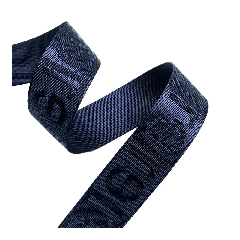 3D Raised Silicone Brand Logo Printed Webbing footwear trim style