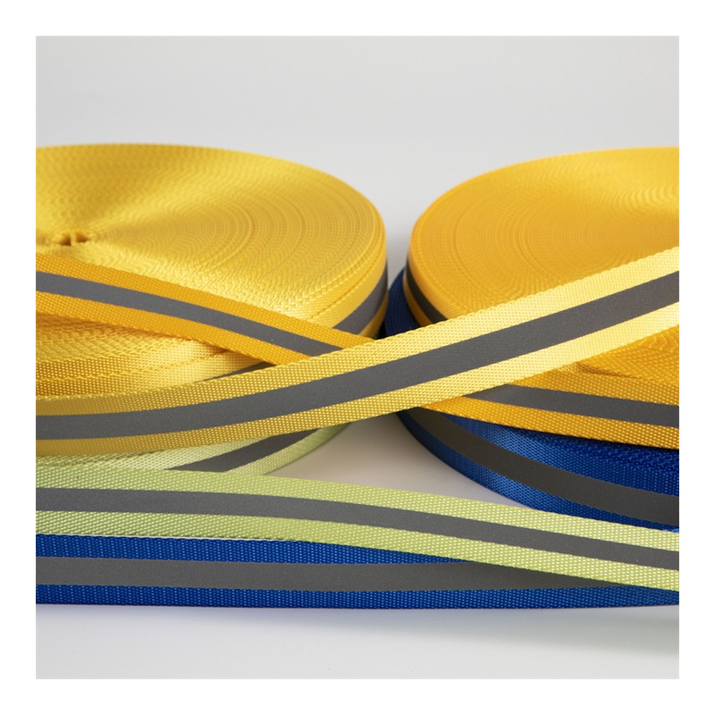 Reflective Center-Stripe Elastic Webbing footwear trim style